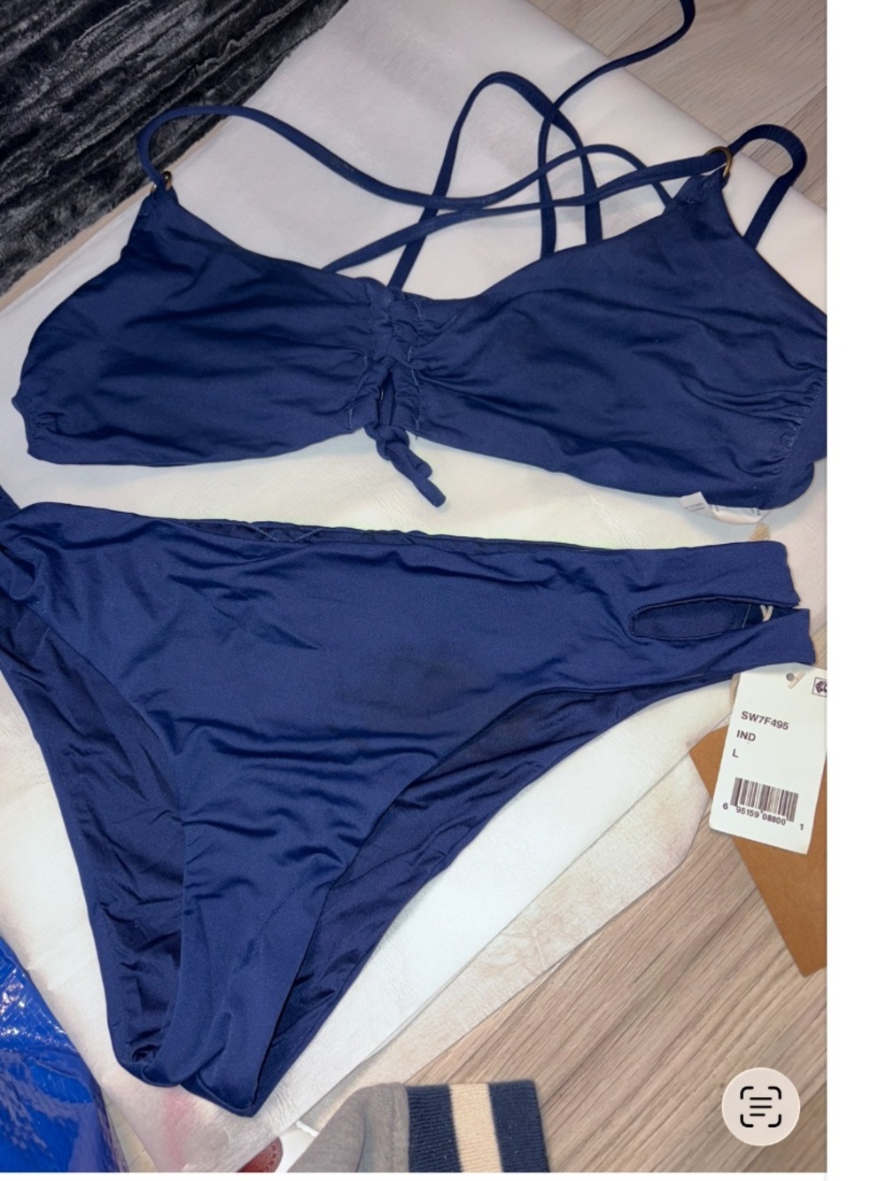 NWT SPERRY ISLAND RYTHYM BIKINI SET IN INDIGO BLUE SIZE LARGE